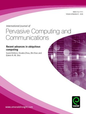cover image of International Journal of Pervasive Computing and Communications, Volume 4, Issue 2
